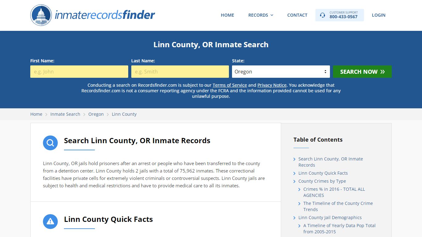 Linn County, OR Inmate Lookup & Jail Records Online